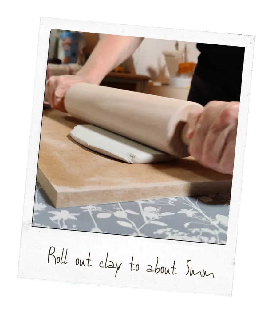 rolling out air dry clay