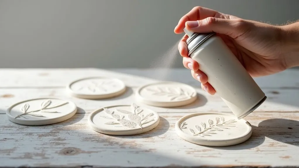 apply clear spray sealant