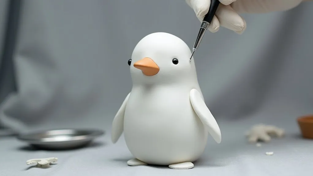 attach beak and eyes