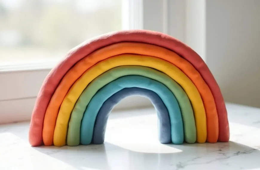 colorful clay crafting project