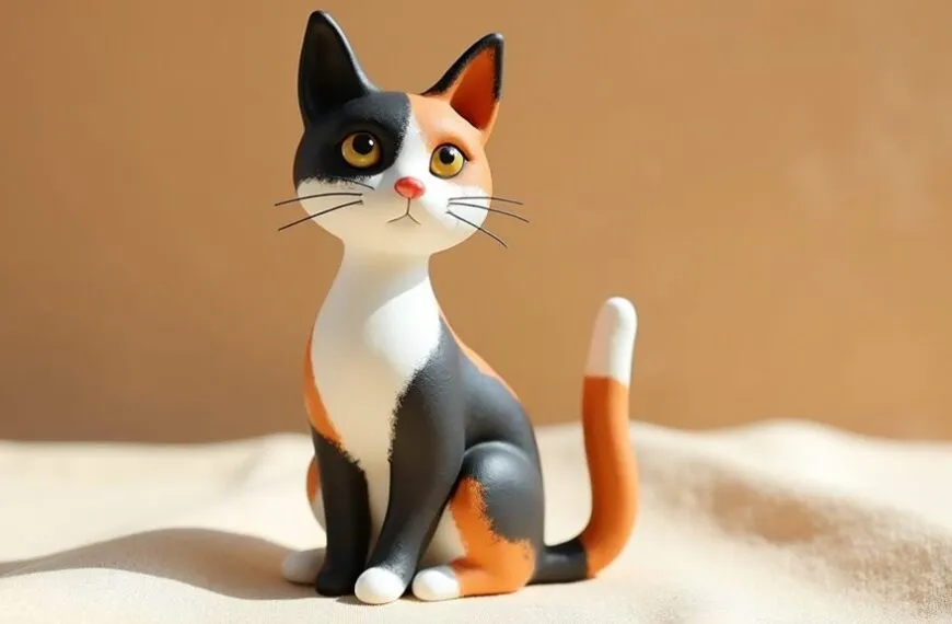 colorful patchwork feline companion