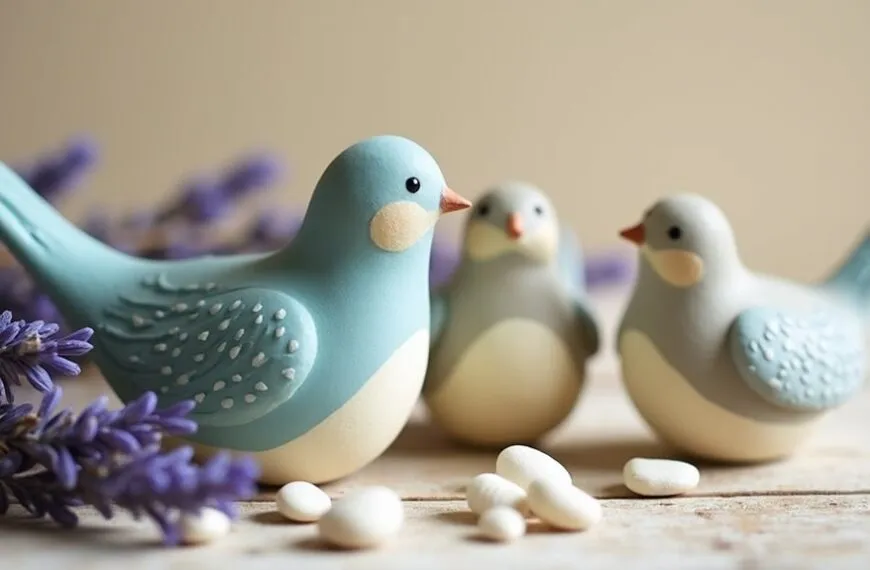 crafting lightweight clay birds