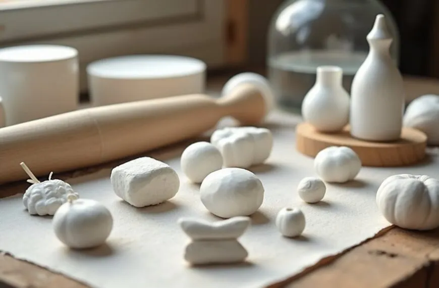 crafting with air dry clay