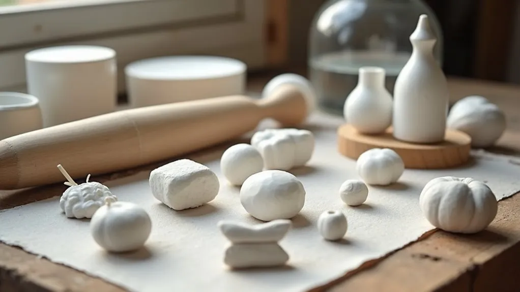 crafting with air dry clay