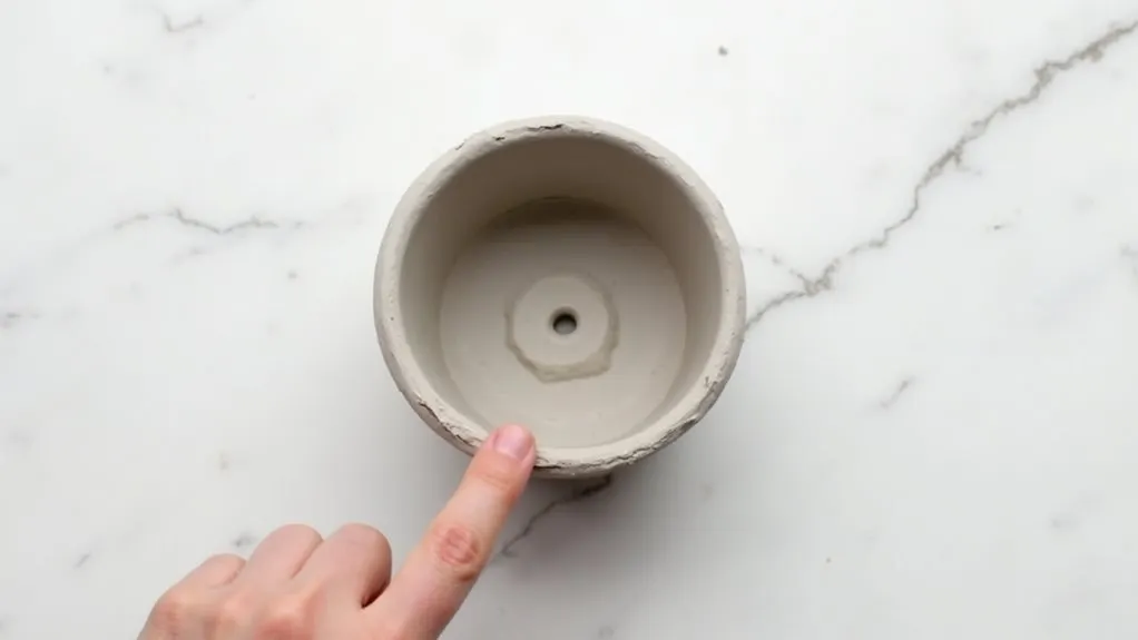 create drainage hole now