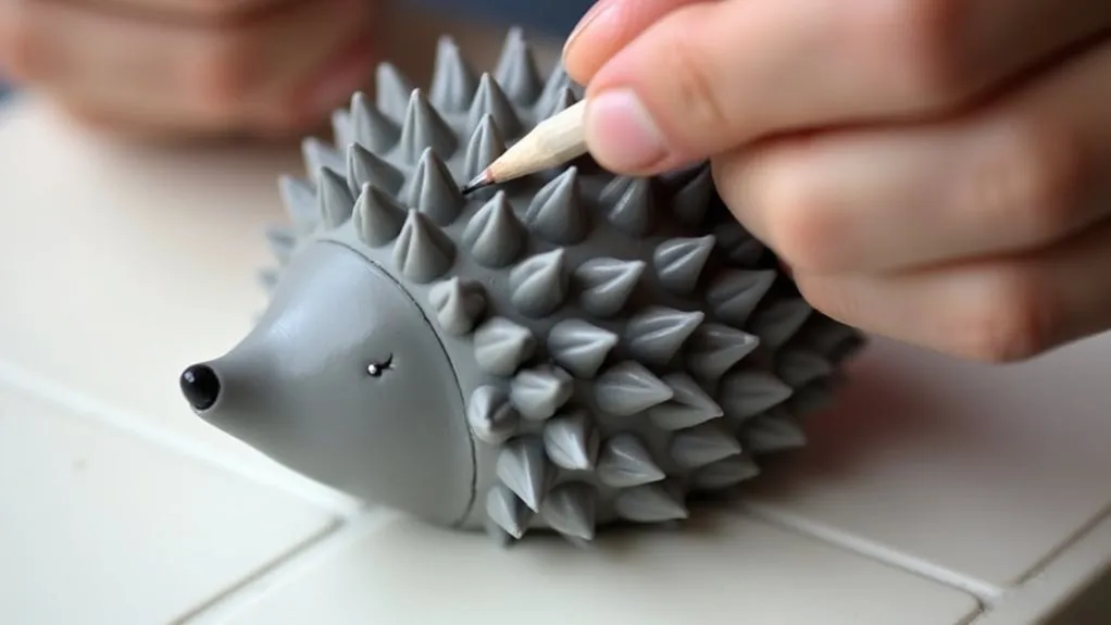 create textured spiky quills