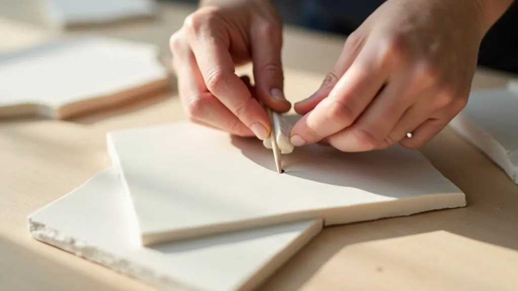 drill holes for stringing