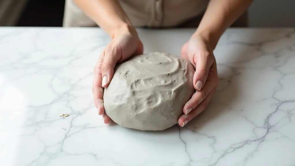 knead clay until pliable