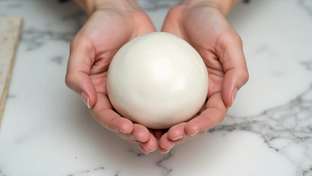 mold clay into sphere