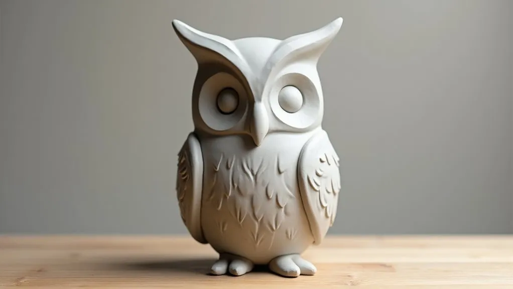 owl shaped artistic representation