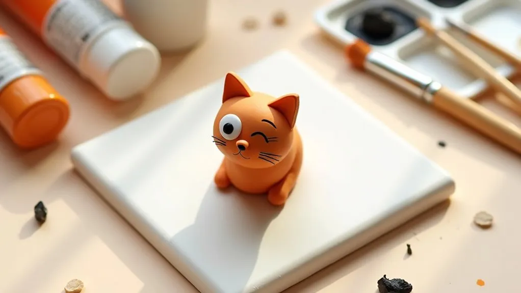 paint a cat acrylics