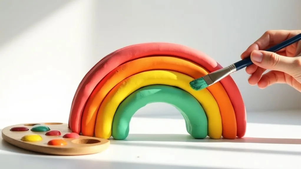 paint each rainbow band