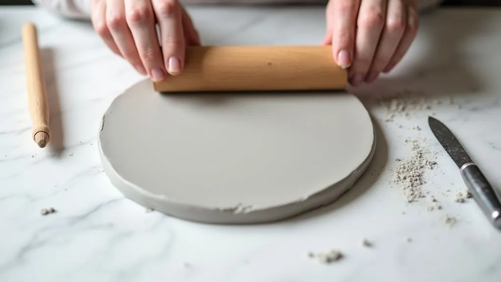 roll clay into shape