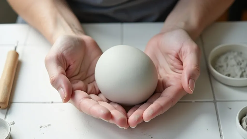 roll clay into shape