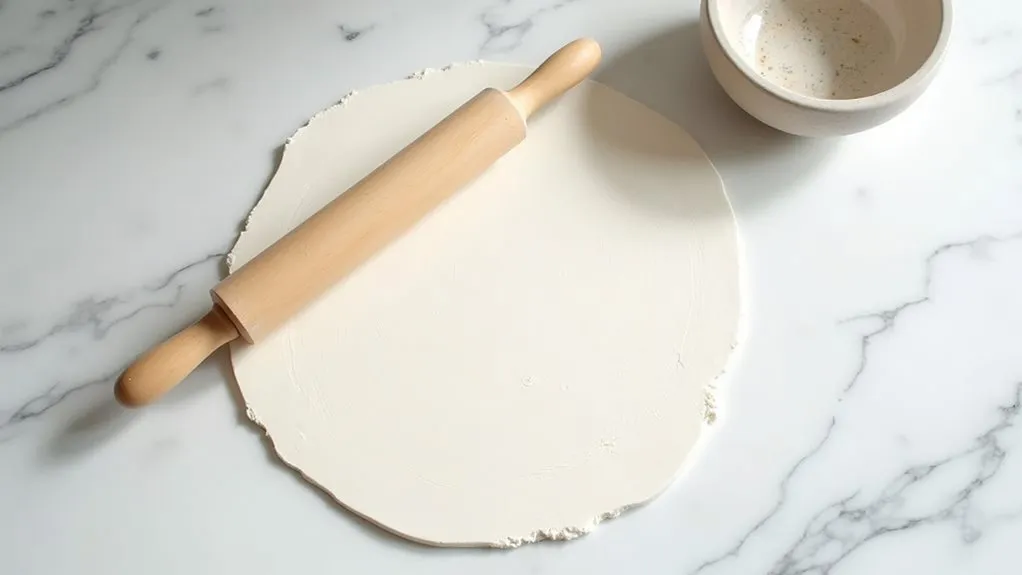 roll clay into sheet