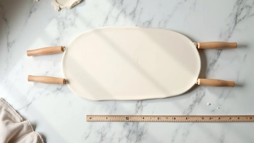 roll clay to desired thickness