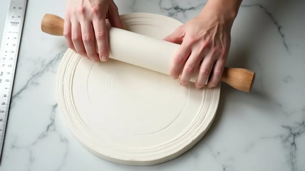 roll clay to desired thickness