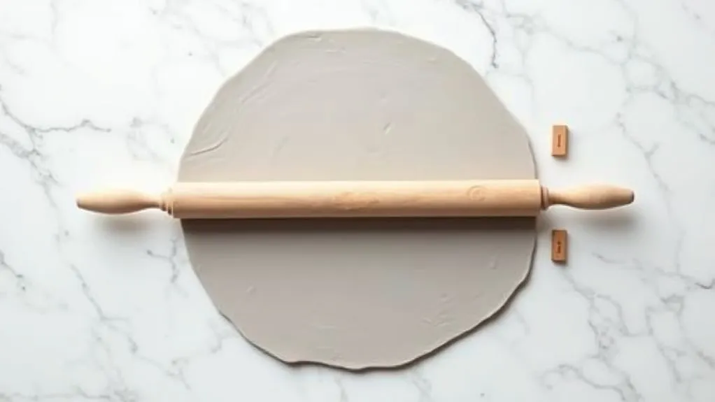 roll clay to desired thickness