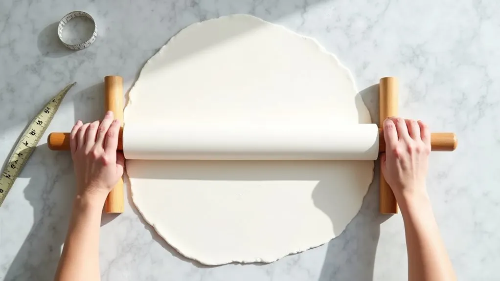 roll clay to desired thickness