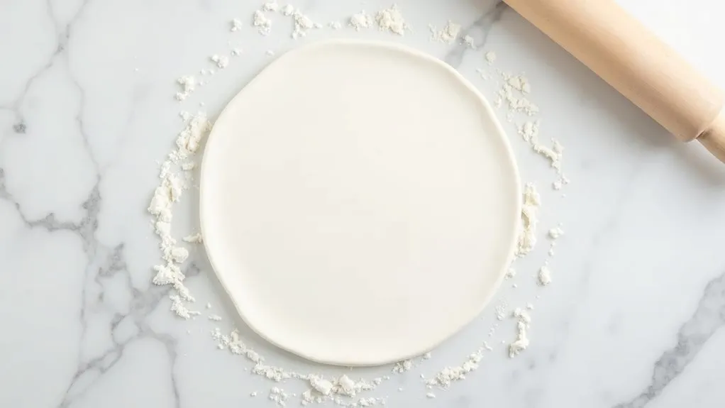 shape clay into circle