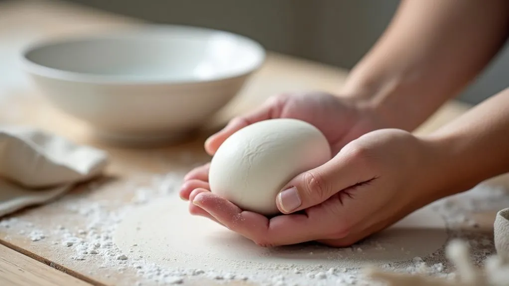 shape clay into egg