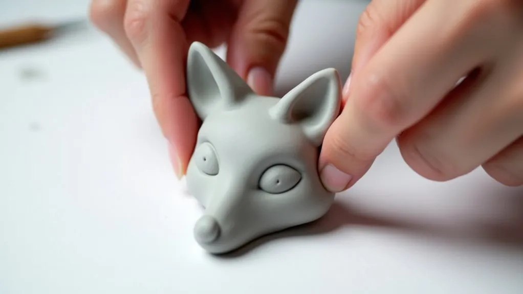 shape head into triangle