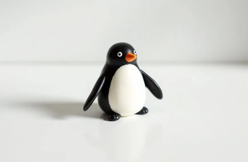 small penguin figurine design