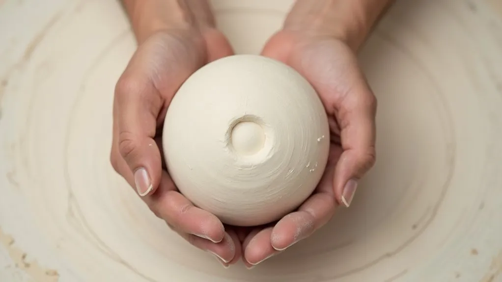 thumb creates hollow center