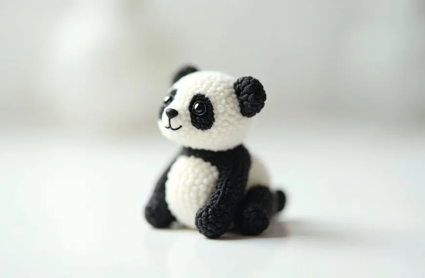 tiny panda figurine charm