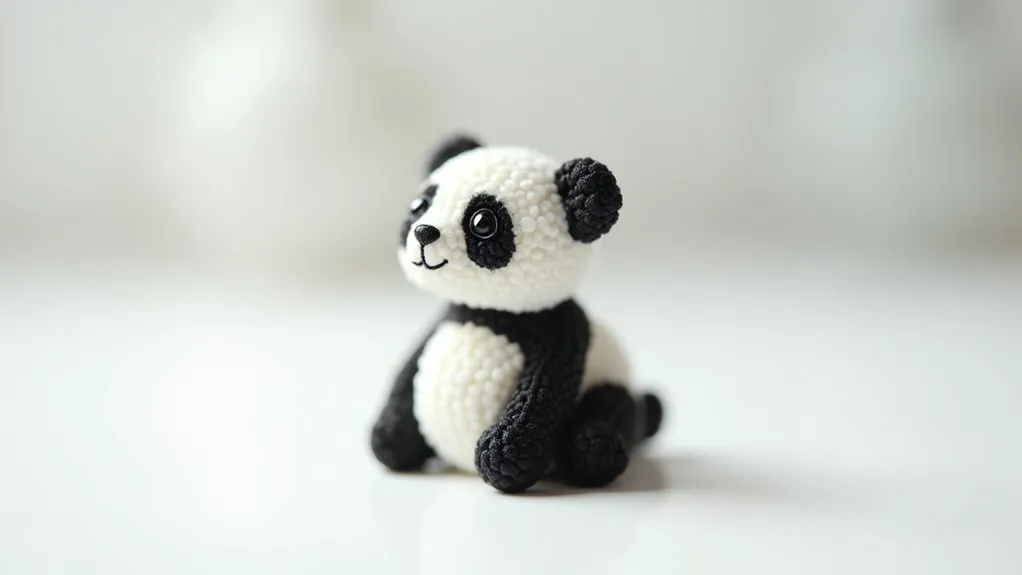 tiny panda figurine charm