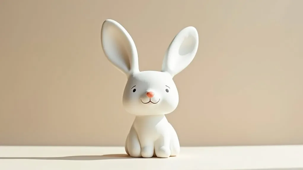 whimsical bunny rabbit sculpture