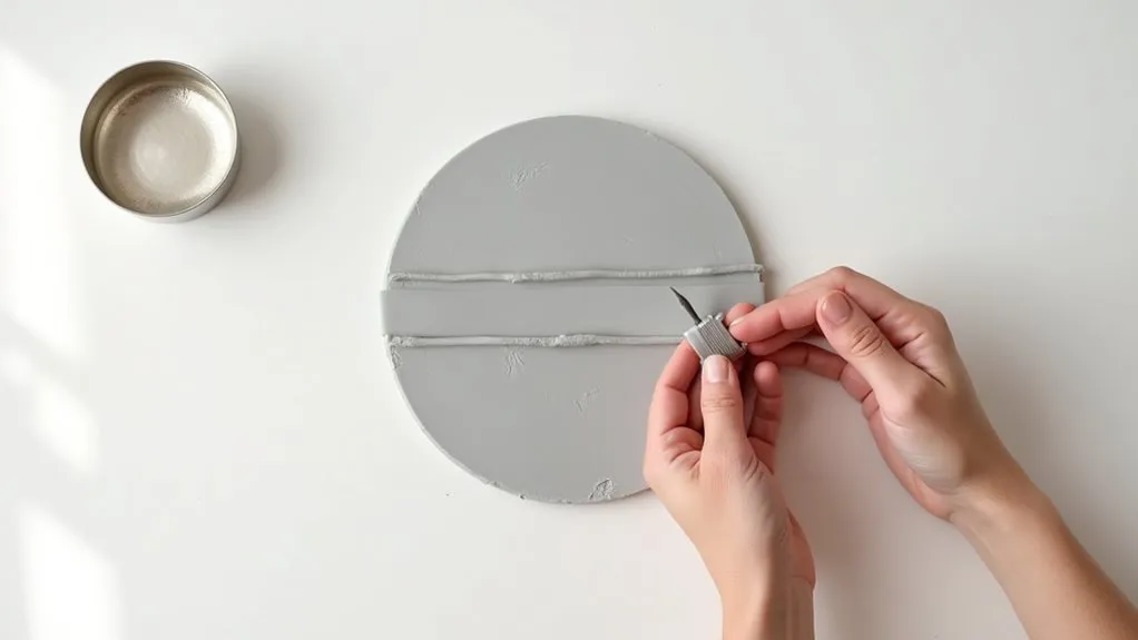 wrap clay around base