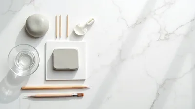 arrange workspace materials neatly