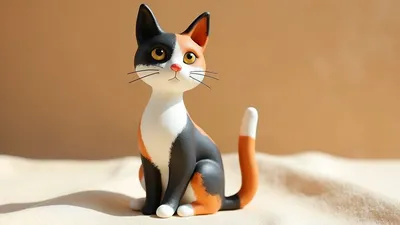 colorful patchwork feline companion