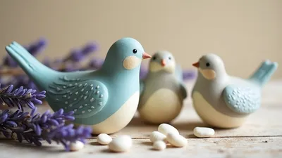 crafting lightweight clay birds