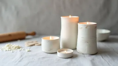 elegant candle display accessories