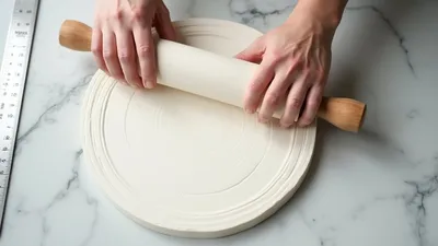 roll clay to desired thickness