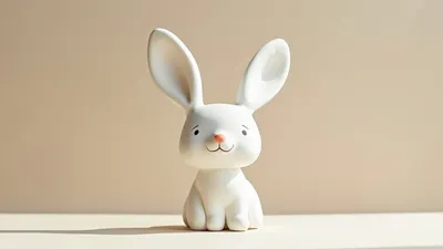 whimsical bunny rabbit sculpture